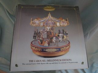 Vintage Mr Christmas Gold Label Animated Carousel Millennium Edition