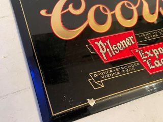 Vintage Coors pilsener beer export lager sign prismatic n.  o.  s.  bastian bros n.  y. 2