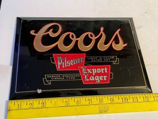 Vintage Coors pilsener beer export lager sign prismatic n.  o.  s.  bastian bros n.  y. 6