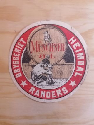 Bryggeriet Heimdal Beer Label - Münchener Øl - Very Old Label