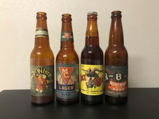 4 Different Irtp Bottles From The Mound City Brewing Co,  Athens,  Il