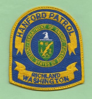 C28 Doe Hanford Patrol Wa Energy Nuclear Security Protective Force Police Patch