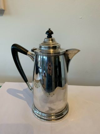 Antique Edwardian Silver Plated Coffee Pot Atkins Brothers Ltd,  Sheffield