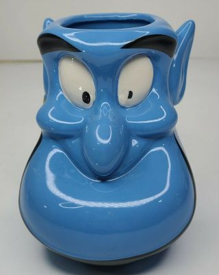 Molded Ceramic Cup Vintage Disney Aladdin Genie Robin Williams Mug 3d 22oz