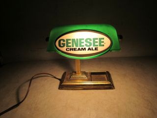 Vintage 1970s Genesee Cream Ale Beer Banker Style Bar Cash Register Topper Light