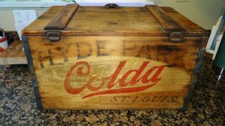 1919 Pre Prohibition Hyde Park Colda Beer Crate Wood Case Box St Louis Mo
