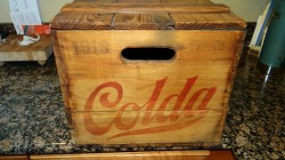 1919 Pre Prohibition Hyde Park Colda Beer Crate Wood Case Box St Louis Mo 3