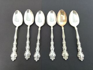 Community Oneida Silver Plate Modern Baroque Set Of 6 Teaspoons 6 1/8 "