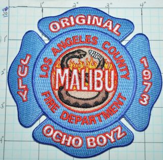California,  Los Angeles La Fire Dept Malibu Ocho Boyz Patch