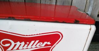 Vintage Cronstroms Miller High Life Picnic Beer Cooler w/ Tray 3