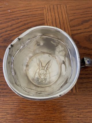 Vintage Reed & Barton 1938 Sterling Bunny Baby Cup