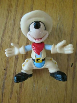 Disney Mickey Mouse and Minnie Mouse Cowboy PVC Figurines Set of 2 3