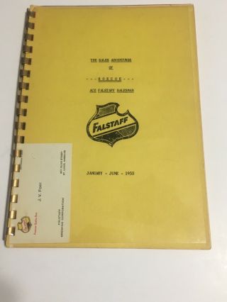 6 1955 Roscoe Comic Books,  Falstaff Beer J.  V.  Fort Salesman Sample - One Of A Kind