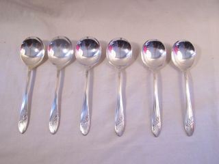 Tudor Plate Oneida Community 1946 Queen Bess Ii Silverware Set Of 6 Soup Spoons