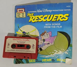The Rescuers 1977 " Story And Songs " Walt Disney Book And Cassette