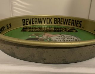 Old Beverwyck Beer Tin Serving Tray Beverwyck Breweries Inc.  Albany NY Beaver 3