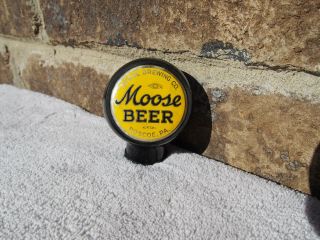 Scarce Moose Beer Bakelite Ball Tap Knob Handle Moose Brewing Co.  Roscoe,  Pa