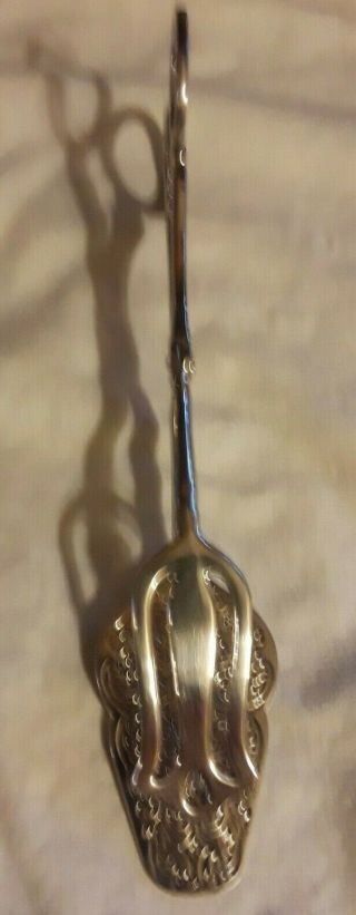 Vintage Silver Plated E.  P.  Zinc Pie/pastry Scissor Style Serving Tongs Italy Euc