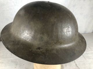 Vintage WWI Helmet BRITISH BRODIE WW1 HELMET MARKED 257,  Split rivet HS 257 2