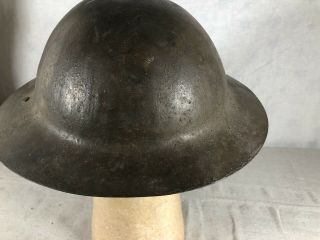 Vintage WWI Helmet BRITISH BRODIE WW1 HELMET MARKED 257,  Split rivet HS 257 3