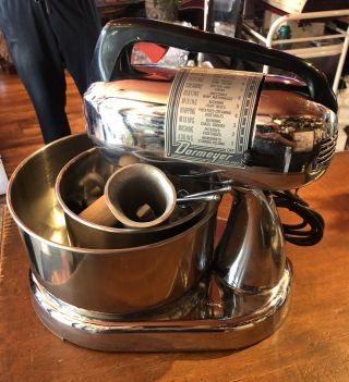 Vintage Dormeyer Silver - Chef Mixer Model 4300 Baking Grinder Whips Pots