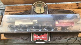 Vintage Budweiser Beer World Champion Clydesdale Team Large Sign Display