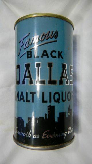 Flat Top Beer Can Black Dallas Malt Liquor Walter Brewing Pueblo Colo.  37 - 19