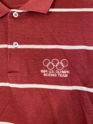 Vtg 1984 U.  S.  Olympics Boxing Team Polo Artex Tag Mens Size L