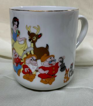 Vintage Disneyland Snow White And The Seven Dwarves Disney Mug Japan Cup