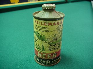 Vintage Heileman’s Old Style Lager Low Profile Flat Bottom Cone Top Beer Can,  Wi
