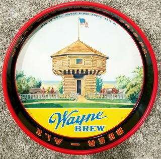 Wayne Brewing Co,  Erie Pennsylvania Vintage 13 " Beer Tray - And Near