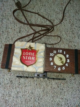 Vintage Lone Star Beer Lighted Clock