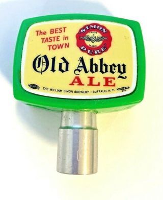 Vintage Old Abbey Ale Simon Pure Beer Tap Handle Old Stock