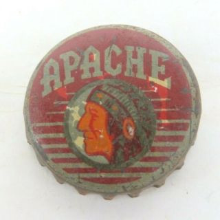 Rare Red Apache Ale Beer Bottle Cork Bottle Cap 1930s Phoenix Arizona Brewing 2
