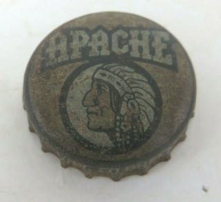 Apache Cone Top Beer Can Cork Bottle Cap 1930s Phoenix Arizona Brewing Gold 2