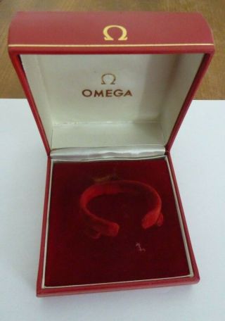 Vintage 1970s Omega Red Leather Watch Box 5501 Seamaster / Speedmaster / Deville