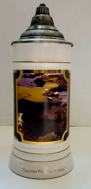 Beer Stein World Famous Golf Holes Cypress Point 16th Hole Pebble Beach 1993