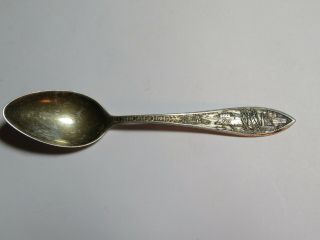 Chicago In 1833 - Ft.  Dearborn Massacre - Sterling Silver Souvenir Spoon -