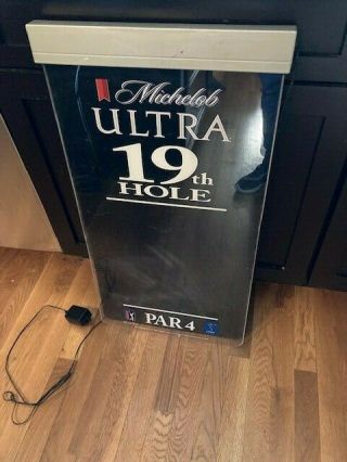 Vintage Michelob Ultra 19th Hole Golf Beer Dry Erase Board Light Sign