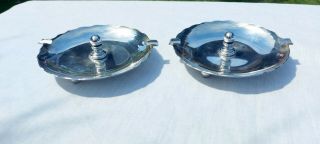 A Vintage Silver Plated Ash Trays.  Very Collectable.