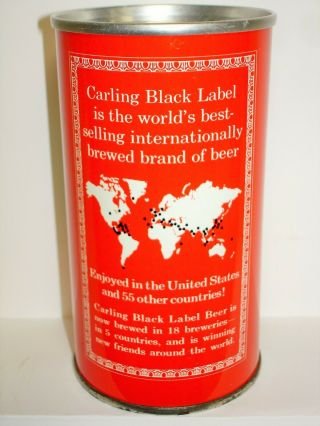 Carling Black Label " World Map " Zip Top (cleveland) Beer Can T209