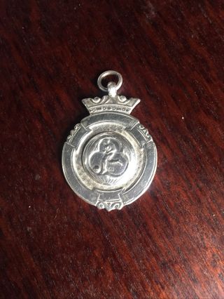Silver Football Fob Medal R.  V.  F Cup 1947 - 48 Hallmarked Chester