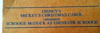 Avon 1992 Disney Mickey ' s Christmas Carol Ornament,  Scrooge McDuck as Ebenezer 2
