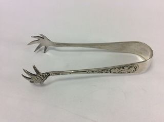 Vintage Silver Plated Bird Claw Sugar Tongs