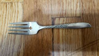 Antique,  Vintage Collectible Fork 6.  25 " Wm A.  Rogers Silver Overlaid - Oneida Ltd