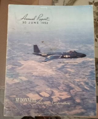 Mcdonnell Aircraft Annual Report Aircraft Corp.  Defense Industry 1952 (sb006)