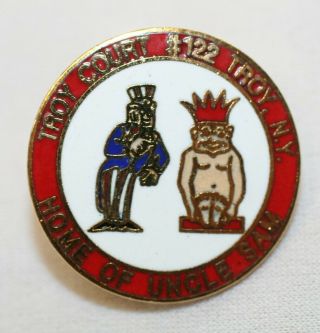 Shriners Lapel Pin Royal Order Of Jesters Troy,  Ny Court 122 Home Of Uncle Sam