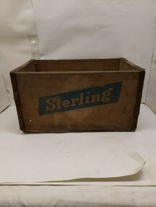 Vintage Sterling Beer Evansville Indiana Wooden Box Crate