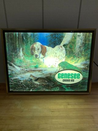 Vintage Genesee Cream Ale Beer Hunting Dog Lighted Sign