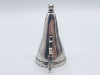 ANTIQUE SILVER PLATE CANDLE LIGHT SNUFFER / CHAMBER STICK HOLDER CAP GO TO BED 2